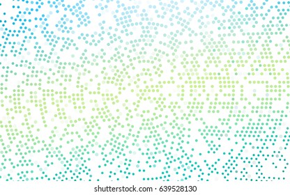 Light Green, Yellow vector pattern with colored spheres. Geometric sample of repeating circles on white background in halftone style.