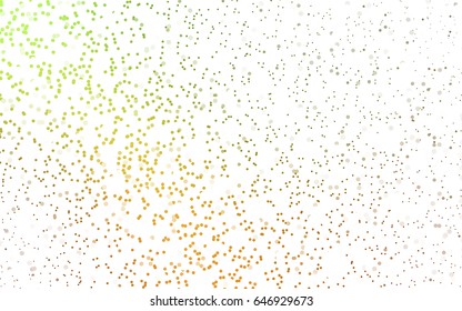 Light Green, Yellow vector pattern with colored spheres. Geometric sample of repeating circles on white background in halftone style.