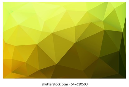 Light Green, Yellow vector Pattern.  triangular template. Geometric sample. Repeating routine with triangle shapes. New texture for your design. Pattern can be used for background.