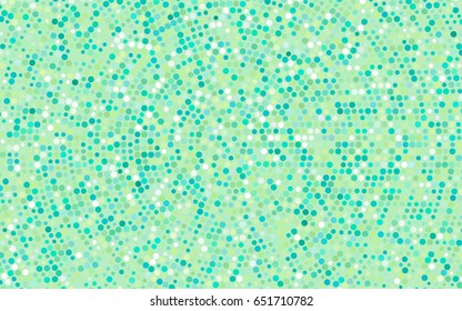 Light Green, Yellow vector pattern with colored spheres. Geometric sample of repeating circles on white background in halftone style.