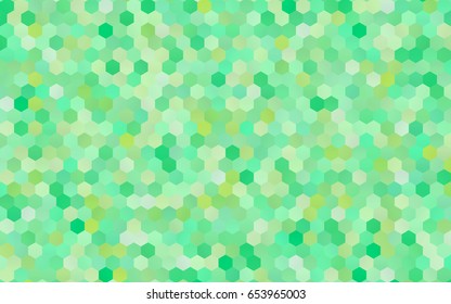 Light Green, Yellow vector pattern. Hexagonal template. Geometric sample. Repeating hexagon shapes. Brand-New texture for your design. Pattern can be used for background