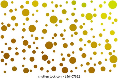 Light Green, Yellow vector pattern of geometric circle shapes. Colorful mosaic banner. Geometric background with colored disks.