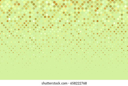 Light Green, Yellow vector pattern with colored spheres. Geometric sample of repeating circles on white background in halftone style.