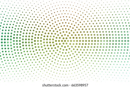Light Green, Yellow vector pattern of geometric circle shapes. Colorful mosaic banner. Geometric background with colored disks.