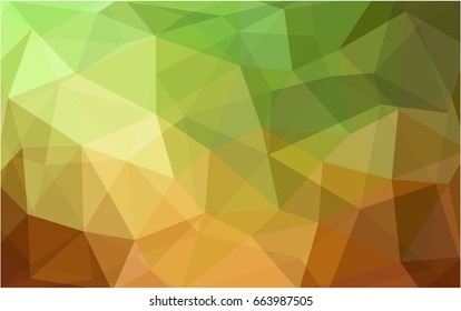 Light Green, Yellow vector Pattern.  triangular template. Geometric sample. Repeating routine with triangle shapes. New texture for your design. Pattern can be used for background.