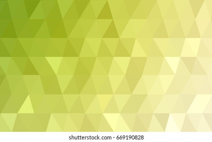 Light Green, Yellow vector Pattern.  triangular template. Geometric sample. Repeating routine with triangle shapes. New texture for your design. Pattern can be used for background.