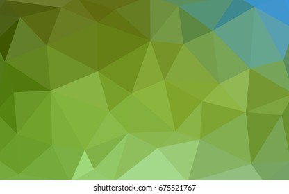 Light Green, Yellow vector Pattern.  triangular template. Geometric sample. Repeating routine with triangle shapes. New texture for your design. Pattern can be used for background.