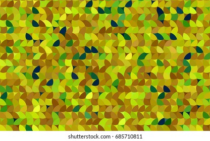 Light Green, Yellow vector pattern with colored spheres. Geometric sample of repeating circles on white background in halftone style.