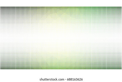 Light Green, Yellow vector pattern of geometric circle shapes. Colorful mosaic banner. Geometric background with colored disks.