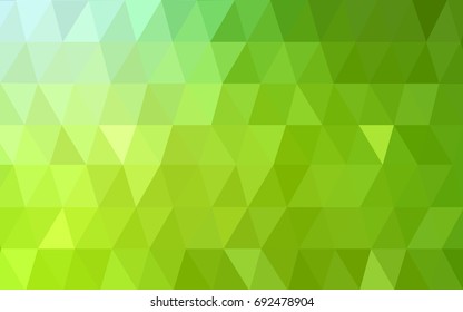 Light Green, Yellow vector Pattern.  triangular template. Geometric sample. Repeating routine with triangle shapes. New texture for your design. Pattern can be used for background.