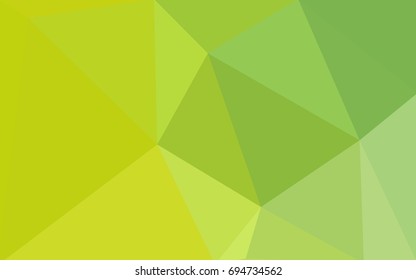 Light Green, Yellow vector Pattern.  triangular template. Geometric sample. Repeating routine with triangle shapes. New texture for your design. Pattern can be used for background.