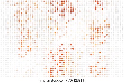 Light Green, Yellow vector pattern with colored spheres. Geometric sample of repeating circles on white background in halftone style.