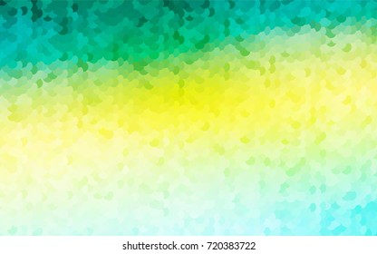 Light Green, Yellow vector pattern with colored spheres. Geometric sample of repeating circles on white background in halftone style.