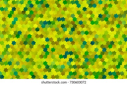 Light Green, Yellow vector pattern. Hexagonal template. Geometric sample. Repeating hexagon shapes. Brand-New texture for your design. Pattern can be used for background
