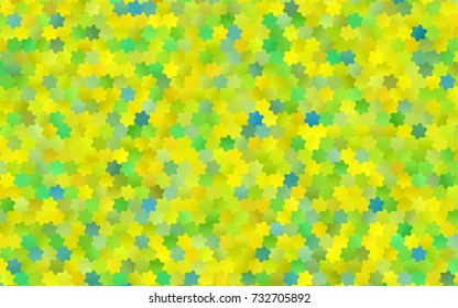 Light Green, Yellow vector pattern. Hexagonal template. Geometric sample. Repeating hexagon shapes. Brand-New texture for your design. Pattern can be used for background
