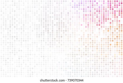 Light Green, Yellow vector pattern with colored spheres. Geometric sample of repeating circles on white background in halftone style.