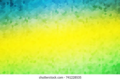Light Green, Yellow vector pattern with colored spheres. Geometric sample of repeating circles on white background in halftone style.