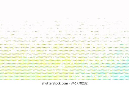 Light Green, Yellow vector pattern with colored spheres. Geometric sample of repeating circles on white background in halftone style.