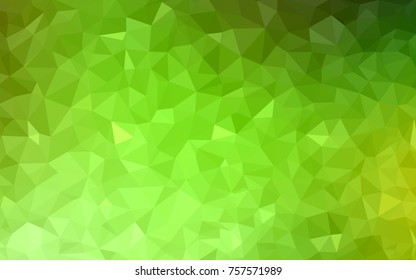 Light Green, Yellow vector Pattern.  triangular template. Geometric sample. Repeating routine with triangle shapes. New texture for your design. Pattern can be used for background.