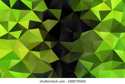 Light Green, Yellow vector polygon abstract pattern. Triangular geometric sample with gradient.  The elegant pattern can be used as part of a brand book.