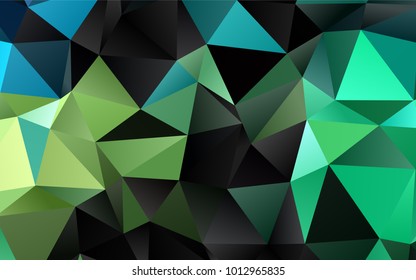 Light Green, Yellow vector polygon abstract pattern. An elegant bright illustration with gradient. A new texture for your design.