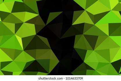 Light Green, Yellow vector polygon abstract template. Glitter abstract illustration with an elegant design. A completely new template for your business design.