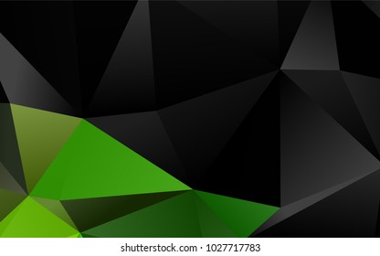 Light Green, Yellow vector polygon abstract template. Triangular geometric sample with gradient.  The polygonal design can be used for your web site.