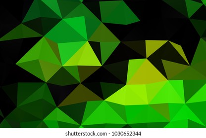 Light Green, Yellow vector polygon abstract template. Colorful illustration in abstract style with gradient. The polygonal design can be used for your web site.