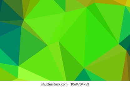 Light Green, Yellow vector polygon abstract backdrop. A sample with polygonal shapes. A new texture for your design.