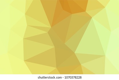 Light Green, Yellow vector polygon abstract layout. Shining polygonal illustration, which consist of triangles. Brand-new design for your business.