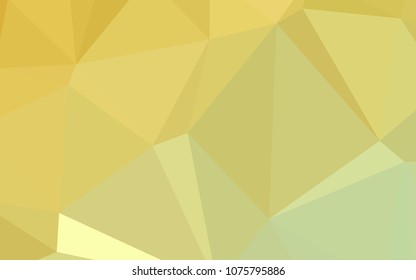 Light Green, Yellow vector polygon abstract background. Triangular geometric sample with gradient.  A completely new design for your business.