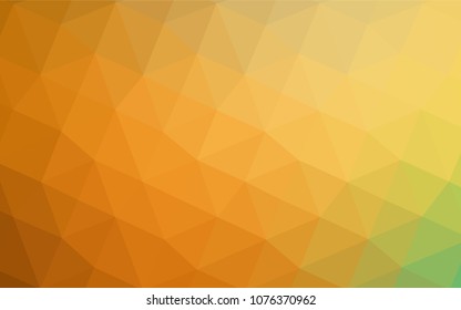 Light Green, Yellow vector polygon abstract layout. Polygonal abstract illustration with gradient. A new texture for your design.