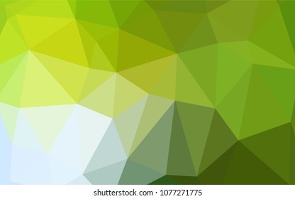 Light Green, Yellow vector polygon abstract backdrop. Colorful illustration in abstract style with gradient. A new texture for your design.