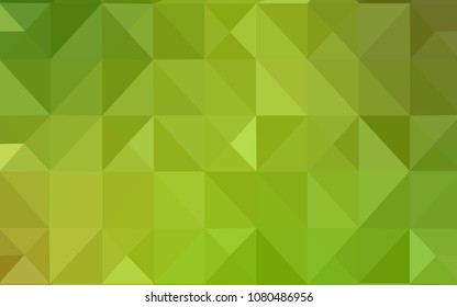 Light Green, Yellow vector polygon abstract background. Elegant bright polygonal illustration with gradient. A completely new design for your leaflet.