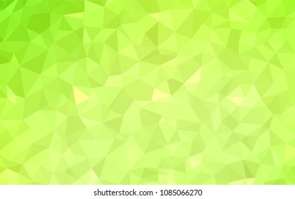 Light Green, Yellow vector polygon abstract background. A sample with polygonal shapes. Textured pattern for your backgrounds.