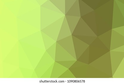 Light Green, Yellow vector polygon abstract backdrop. Polygonal abstract illustration with gradient. Template for cell phone's backgrounds.