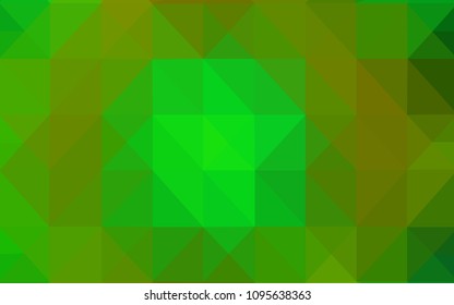 Light Green, Yellow vector polygon abstract backdrop. Colorful abstract illustration with triangles. Triangular pattern for your business design.