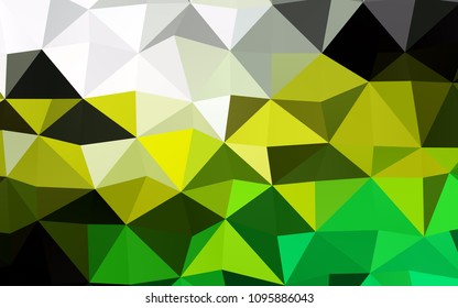 Light Green, Yellow vector polygon abstract background. Geometric illustration in Origami style with gradient.  The elegant pattern can be used as part of a brand book.