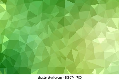 Light Green, Yellow vector polygon abstract background. Modern abstract illustration with triangles. Template for cell phone's backgrounds.