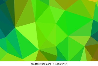 Light Green, Yellow vector polygon abstract background. Creative geometric illustration in Origami style with gradient. Brand new design for your business.