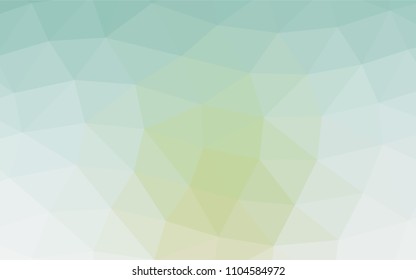 Light Green, Yellow vector polygon abstract pattern. An elegant bright illustration with gradient. The template can be used as a background for cell phones.
