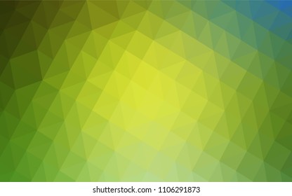 Light Green, Yellow vector polygon abstract layout. Colorful illustration in polygonal style with gradient. A completely new design for your leaflet.