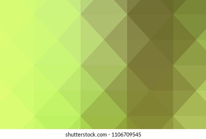 Light Green, Yellow vector polygon abstract backdrop. Geometric illustration in Origami style with gradient.  New template for your brand book.