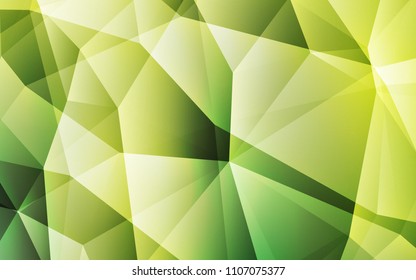Light Green, Yellow vector polygon abstract background. A completely new color illustration in a polygonal style. New template for your brand book.