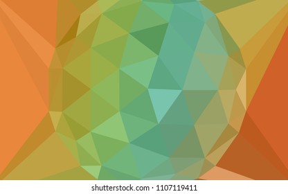 Light Green, Yellow vector polygon abstract layout with a gem in a centre. Polygonal abstract illustration with gradient. A completely new design for your leaflet.