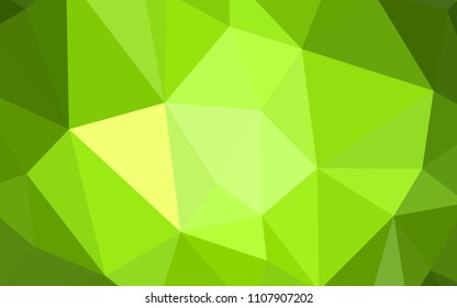 Light Green, Yellow vector polygon abstract backdrop. Shining colorful illustration with triangles. Completely new template for your banner.