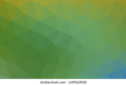 Light Green, Yellow vector polygon abstract backdrop. Colorful abstract illustration with gradient. The template for cell phone's backgrounds.