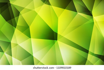 Light Green, Yellow vector polygon abstract layout. Creative geometric illustration in Origami style with gradient. A new texture for your web site.