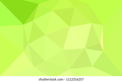 Light Green, Yellow vector polygon abstract layout. Colorful illustration in abstract style with triangles. A new texture for your web site.