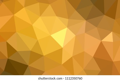 Light Green, Yellow vector polygon abstract layout. Shining polygonal illustration, which consist of triangles. New template for your brand book.